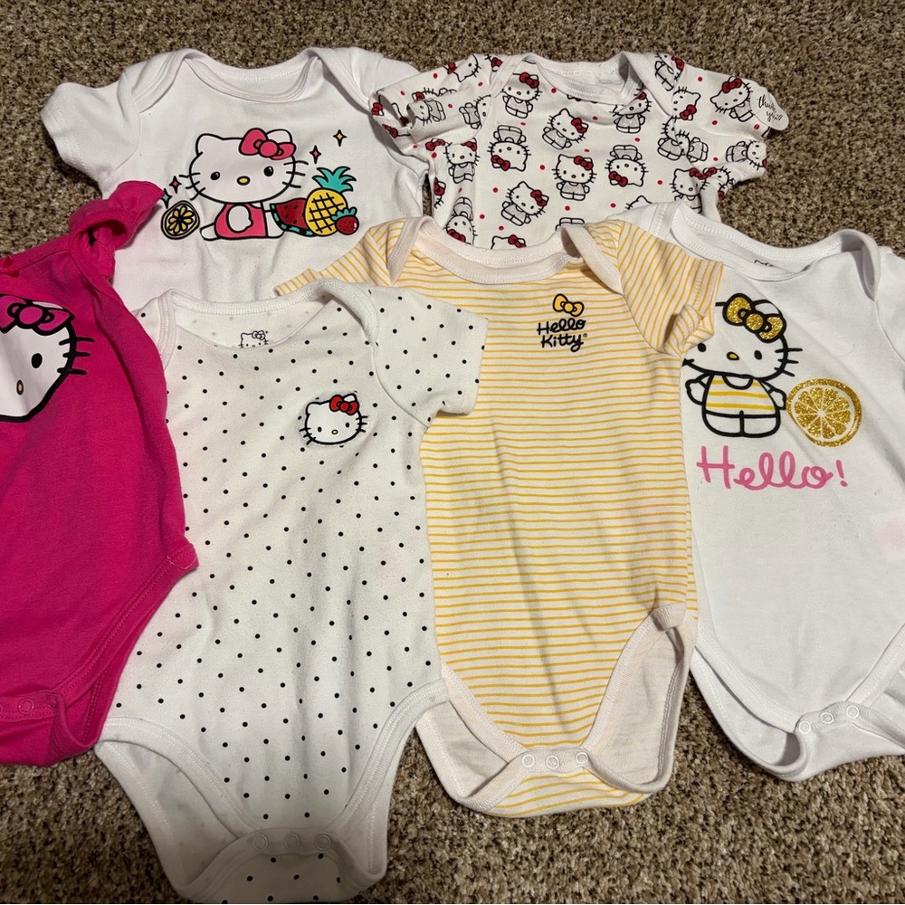 Hello Kitty Bodysuit Collection - Pink, Yellow, White